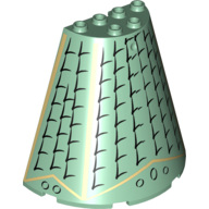 Lego Cone Half 8 x 4 x 6 with Roof Shingles Print