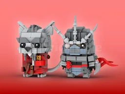 Splinter & Shredder Brickheadz LEGO MOC - Teenage Mutant Ninja Turtles