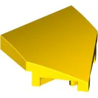 Brick Wedged, Curved 2 x 2 with Stud Notches / Yellow