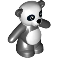 Animal, Bear / Teddy, Arms Down with Panda Print / Black