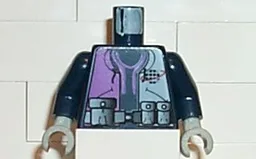 Torso Alpha Team Logo, Purple Shirt and 3 Pockets on Belt Pattern / Dark Blue Arms / Light Gray Hands