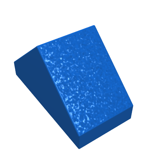 Lego Brick Sloped 45° 2 x 1 Double with Ovoid Bottom Pin / Blue