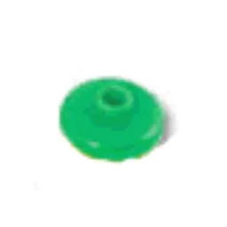 Pen Bead, Round Short, Curved Edge / Bright Green