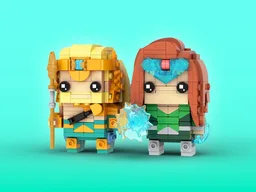 Aqua Man & Mera Brickheadz LEGO MOC - DC