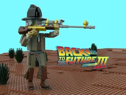 Doc with sniper rifle, Back to the future III - for 10300 Time Machine DeLorean set