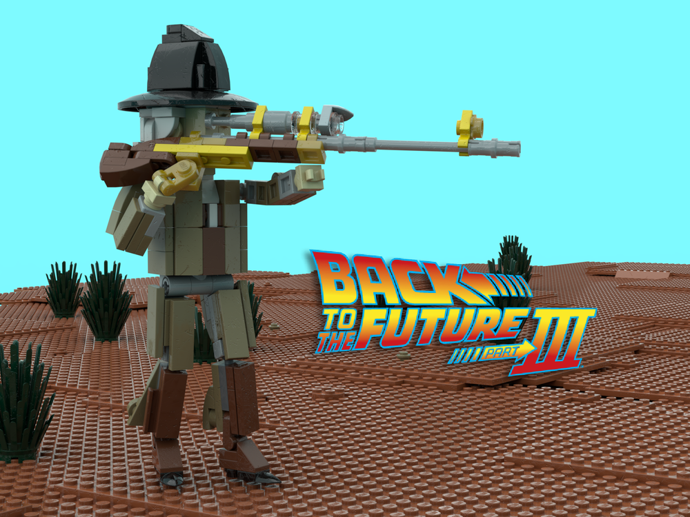 Lego Doc with sniper rifle, Back to the future III - for 10300 Time Machine DeLorean set