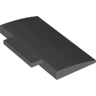 Lego Brick Curved 5 x 8 x 2/3 with No Studs on Top / Dark Bluish Gray