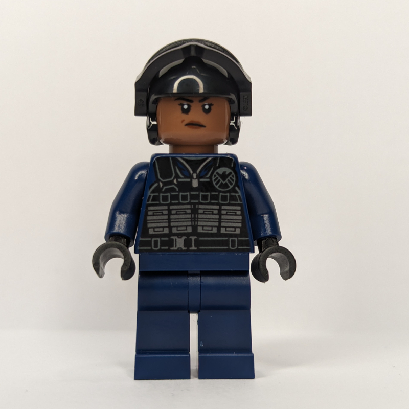 Lego SHIELD Agent, Medium Brown Head