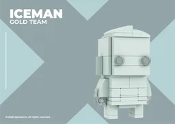 Iceman (Bobby Drake) – X‑Men Gold Team – (BrickHeadz‑Style)