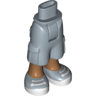 Lego Minidoll Hips and Cargo Pants with Medium Nougat Legs and Sand Blue Sneakers Print