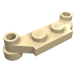 Plate Special 1 x 4 Offset with Bar Holes / Tan