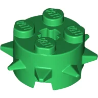 Brick Round 2 x 2 Special with Spikes / Green