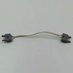 Wire with Light Gray 2-Prong Connectors, 4.5V, Type 1 Connectors, 14L / White