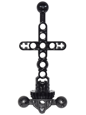 Lego Large Figure Torso Skeletal with Gear Hips / Waist / Bottom with Pearl Dark Gray Connector with 3 Ball Joint (24190 / 24189)
