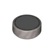 Tile Round 1 x 1 with Silver Circle Print