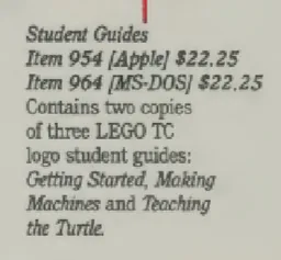 Lego TC logo Student Guides (Apple)