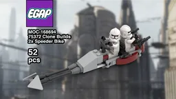 75372 Clone Builds 2x Speeder Bike