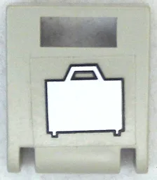 Container, Box 2 x 2 x 2 Door with Slot with White Suitcase Pattern (Sticker) - Set 6399