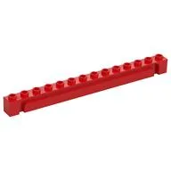 Brick Special 1 x 14 Grooved / Red