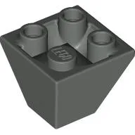 Brick Sloped Inverted 45° 2 x 2 Double Convex / Dark Gray