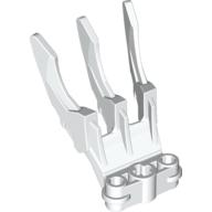 Lego Large Figure Weapon, Claw, Triple, Small with Axle Hole / White