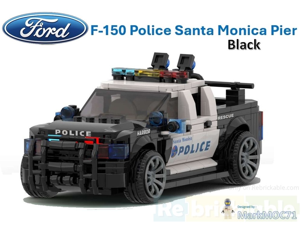 Lego FORD F-150 Police Santa Monica Pier BLACK