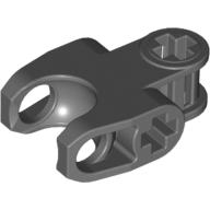 Lego Technic Axle Connector 2 x 3 with Ball Socket, Closed Sides, Squared Ends / Dark Bluish Gray