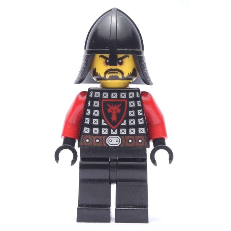 Lego Dragon Knight, Red, Helmet, Beard, Brown Belt