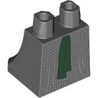 Lego Hips and Legs Under Dress/Robe with Light Bluish Grey Dots, Dark Green Belt print / Dark Bluish Gray