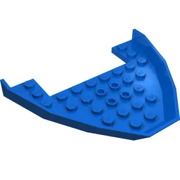 Boat Hull Section, Bow Top 8 x 10 x 1 / Blue