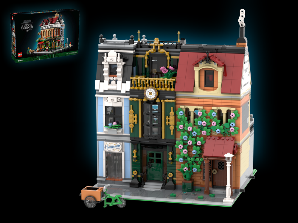 Lego Fish&Chips and Haberdashery - 10350 Tudor Corner Alternative Build