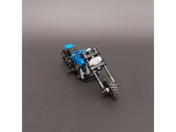 Tiny Blue Motorcycle