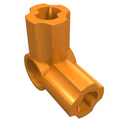 Technic Axle and Pin Connector Angled #6 - 90° / Orange