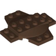 Lego Plate Special 6 x 6 x 2/3 Cross with Dome / Brown