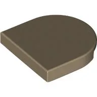 Tile Round 2 x 2 Half Circle / Dark Tan