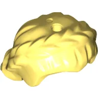 Hair Short with Braid around Sides, Hole On Top / Bright Light Yellow
