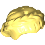Lego Hair Short with Braid around Sides, Hole On Top / Bright Light Yellow