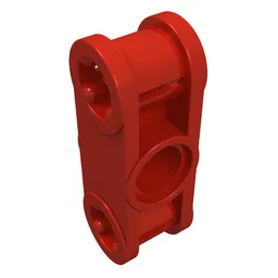 Technic Axle and Pin Connector Perpendicular 3L with Centre Pin Hole / Red
