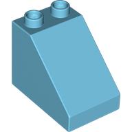 Lego Duplo Brick 3 x 2 x 2 Slope / Medium Azure