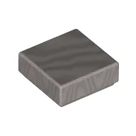 Tile 1 x 1 with Groove / Metallic Silver