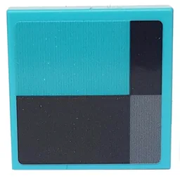 Tile 2 x 2 with Black and Dark Bluish Gray Rectangles on Medium Azure Background Pattern (Sticker) - Set 76898 / Medium Azure