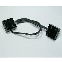 Wire with Brick 2 x 2 x 2/3 Pair, 26L / Black