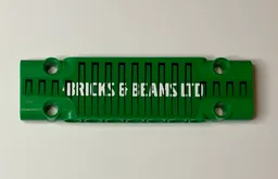 Technic, Panel Plate 3 x 11 x 1 with White ‘BRICKS & BEAMS LTD’ and Black Lines Pattern (Sticker) - Set 42052