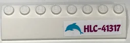 Slope 45 2 x 8 with Dolphin and HLC-41317 Pattern Model Left Side (Sticker) - Set 41317