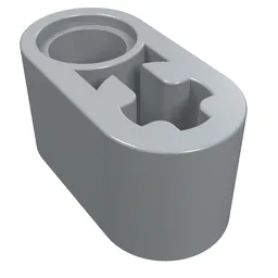 Technic Beam 1 x 2 Thick with Pin Hole and Axle Hole / Light Bluish Gray