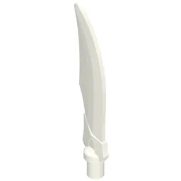 Weapon Sword Curved Blade with Bar / White