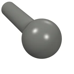 Bar 2L with Towball / Dark Bluish Gray
