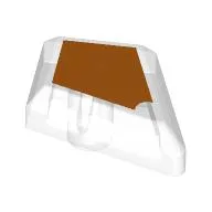 Tile Special 1 x 2 Diamond with Orange Surface Print