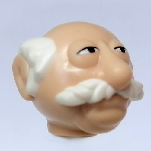 Lego Minifig Head Special (Waldorf) / Light Nougat