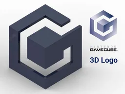 Nintendo GameCube 3D logo large / groß